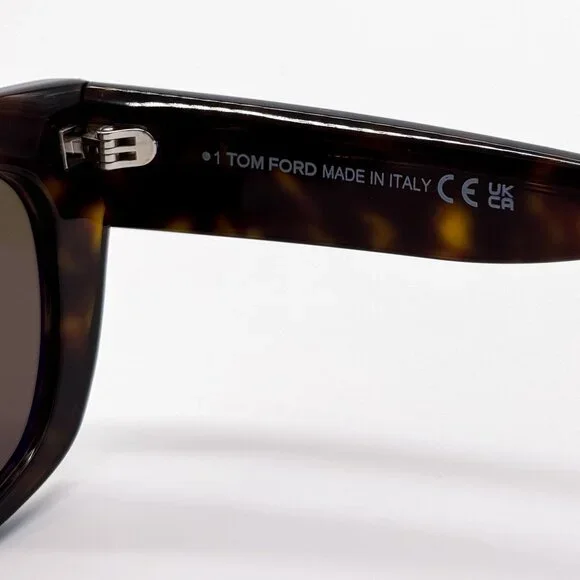 NEW TOM FORD TF1190 52H DARK HAVANA BROWN POLARIZED AUTHENTIC SUNGLASSES NEW TOM FORD SUNGLASSES ATHENA TF1190 52H POLARIZED HAVANA  main image 4